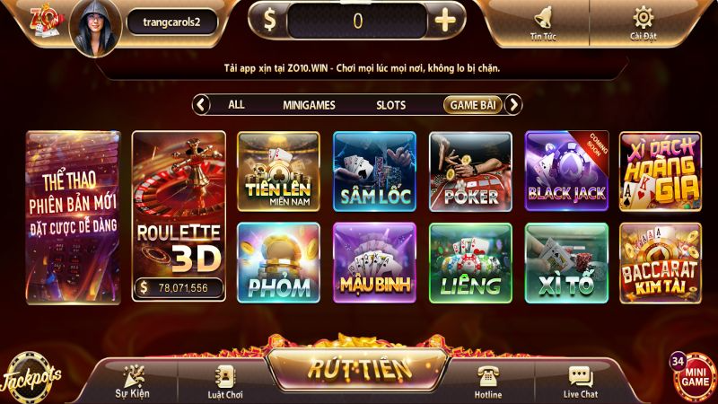 Kho game Zowin – Đa dạng và hấp dẫn