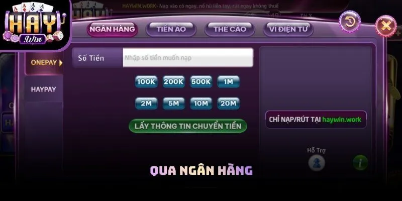Nạp rút và hệ thống giao dịch tại Haywin