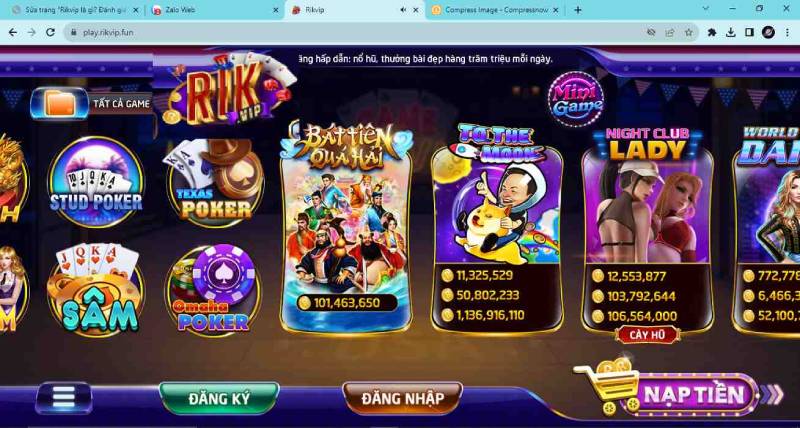 Rikvip mạnh ở game bài hay mini game?